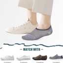 2 x 10 Pairs Thin 4 Color Mixed Grey Blue Yellow Pink No Show Womens Man, Ideal, Breathable liner no slip socks