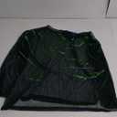 Women See-Thru Sparkly Cover Up Tops E-Girls Metallic Shiny Oversized Tee Shirts One Size