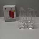 Libbey Classic Slim Beer Can Glasses, 12.5 oz Tall Drinking Glasses Set of 4, Space-Saving, and Versatile Thin Glassware for Cocktails, and Mocktails