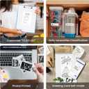 Mini Sticker Printer AHM2, Mini Thermal Printer with 3 Rolls Paper, Portable Bluetooth Inkless Printpods, Pocket Label Maker Suitable for Creative Kids DIY, Diaries, Photos, Study Notes -White