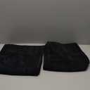 Pack of 2 Soft Textured Throw Decorative Pillow Covers Square Accent Solid Cushion Cover Cozy Farmhouse Pillow Case with Zipper for Couch Sofa Bedroom Living Room 23x23 Inch, Black