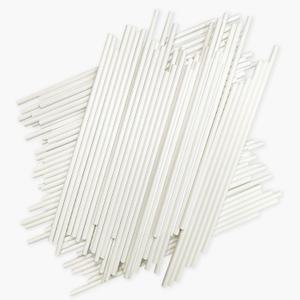 100 Count 6 INCH White Paper Lollipop Sticks,Cake Pop Sticks,Sucker Sticks for Cookies,Rainbow Candy,Chocolate,Cake Topper(Dia 4mm)