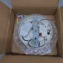 UOFUS Motion Sensor LED Ceiling Light Indoor Wired 7.84inch Gold Flush Mount Light Fixture 6400K Motion Activated Light for Closet Hallway Laundry Stairs Shower Porch Garage Basement