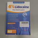 4% Lidocaine Pain Relief Patches – Fast-Acting, 12-Hour Long Lasting Relief for Back, Neck, Shoulder & Joint Pain，Easy to Apply – 40 Count, 5.5” x 3.94”-66