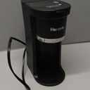 Mini Single Serve Coffee Maker for K Cup and Ground Coffee, Fast Brew One Cup Coffee Machine with Descaling Reminder and Water Window, 6 to 12 oz. Brew Sizes, Black (9.45 Inches)