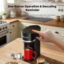 Horavie Small Single Serve Coffee Maker for K Cup and Grounds, Fast Brew One Cup Coffee Machine with One Button, 6 to 12 oz. Brew Sizes, Perfect for Home and Travel, Black