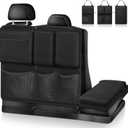 FINPAC Car Trunk Organizer and Storage, Detachable Seat Back Hanging Organizers Storage with Zippers, Large Capacity Car Accessories Interior for Jeeps, SUVs, Vans (Black)