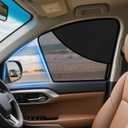 ZATOOTO Car Window Shades for Driver  Car Window Covers Half Blackout & See-Through Sun Shade | Premium Side Window Visibility | Strong Magnets Universal Fit | Camping, Travel, Napping