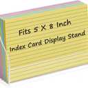 5x8 Acrylic Index Card Holder Index Card Display Stand For Desk Note Cards File Box Postcard Holder Business Stand Display Index Organizer Case for Office Business Desktop(No Cards) (Transparent)
