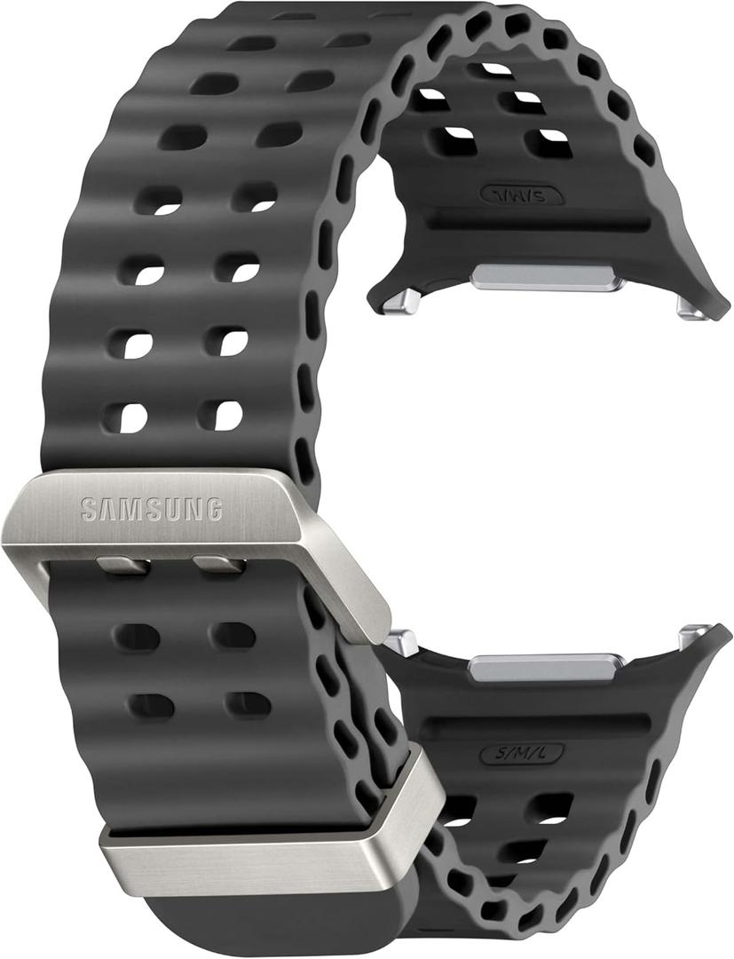 SAMSUNG Galaxy Watch Ultra Marine Band, Smartwatch Replacement Strap for Men and Women, One Click Attachment, ET-SNL70MBEGUJ, Dark Gray