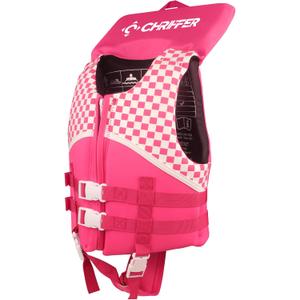 Chriffer Kids Swim Vest for 20-70 Pounds Boys and Girls, Easy On/Off Zipper, Swimming Toddler Floaties Jackets for 2, 3, 4, 5, 6, 7, 8 Years Old/Beach Pool Water Park (pink)