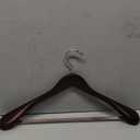 Nature Smile Luxury Mahogany Wooden Suit Hangers - 12 Pack - Wood Coat Hangers,Jacket Outerwear Shirt Hangers with Extra-Wide Shoulder, 360 Degree Swivel Hooks & Anti-Slip Bar with Screw