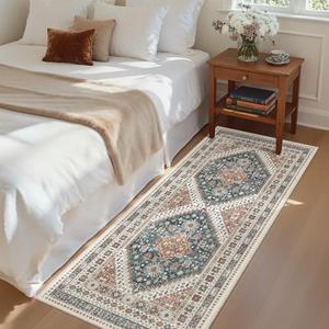 Madane Hallway Runner Rug - 2x5 Rug Runner Washable Runner Rugs Non-Slip Low-Pile Kitchen Runner Rug Laundry Room Rug Throw Carpet for Entrance Bedroom Living Room (2'x5', Navy Blue)