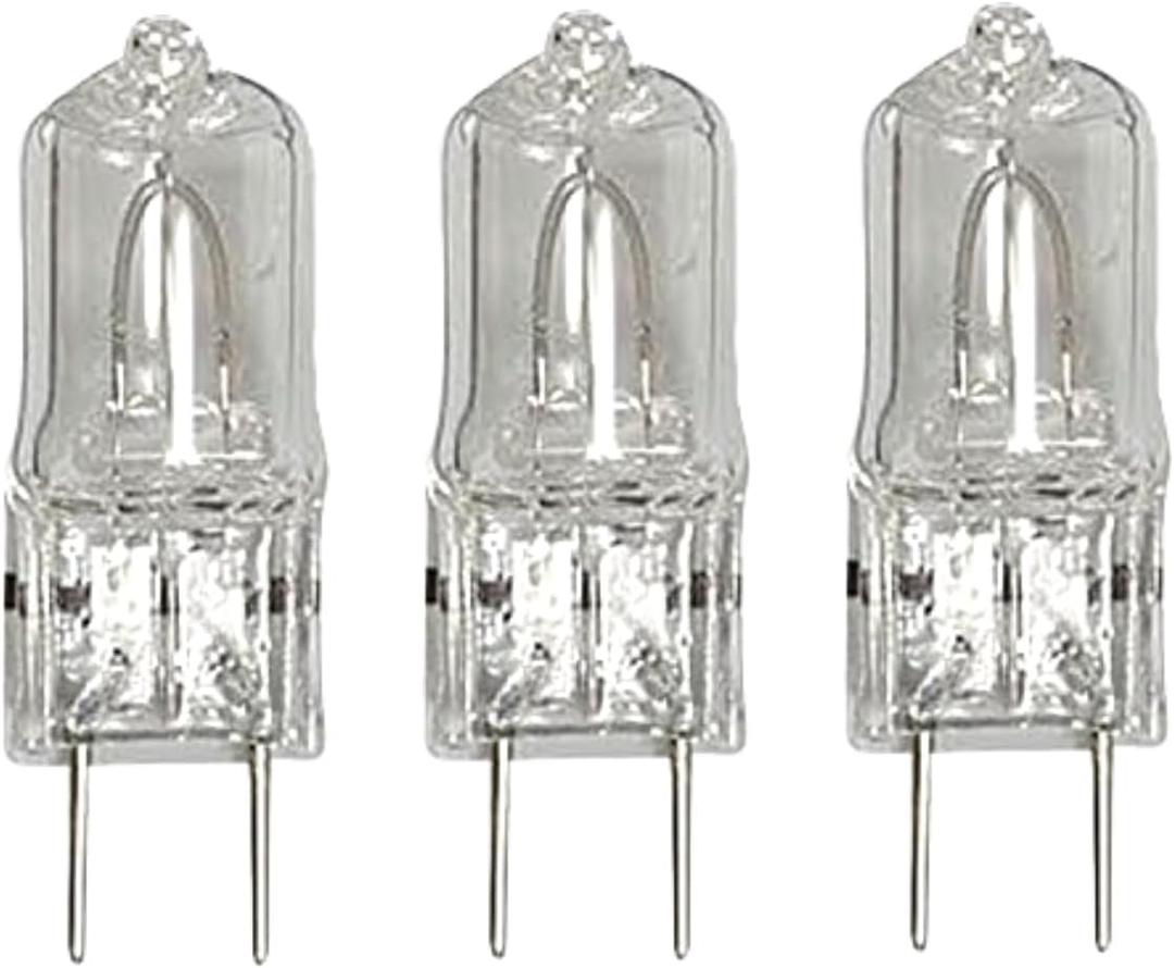 3 Pack Light Bulb for GE Microwave Oven-120V 50W Halogen Light Bulb Fits for GE Over The Stove Range Microwave Hood Night Light/Stove Light Bulb,Replaces WB08X10051 WB08X10057