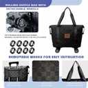 Travel Duffle Bag with Wheels, 28-58L Expandable & Foldable Duffel Bag - Lightweight, Durable, Carry-On Luggage for Gym, Camping, Business Trip - Ideal Gift for Men & Women (Black)