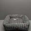 Washable Dog Bed for Small Medium Dogs - Rectangle Orthopedic Corduroy Fleece Pet Bed with Removable Cover and Nonskid Bottom, Calming Puppy Bed Soft Pet Sofa, Grey(20x19x6inchs)