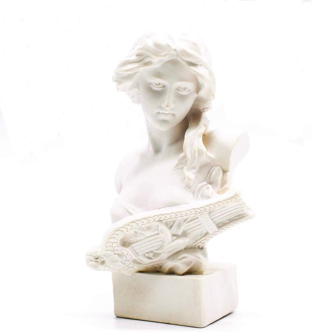 Resin Bust Statue 2.95 Inch Plaster Figurines Mini Home Decoration Sculpture White for Art Hobbyist-Artemis, Home Decoration