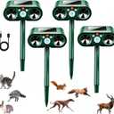 2026 New Solar Ultrasonic Animal Repeller Sonic Deer Repellent Devices -4 Pack Waterproof Motion Sensor Animal Deterrent Devices Outdoor Cat, Rabbit, Skunk,Squirrel,Racoon Repellent for Yard Garden