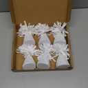 White Metallic Balloon Weights, 6-Pack Birthday Party Favors, 5.5" Inches,