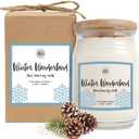 Aira Soy Candles - Organic, Kosher, Vegan, in Farmhouse Jar w/Essential Oil Blends - Hand-Poured Winter Candle - 100% Soy Candle Wax - Paraffin Free, Burns 150+ Hours - Winter Wonderland - 16 Ounces