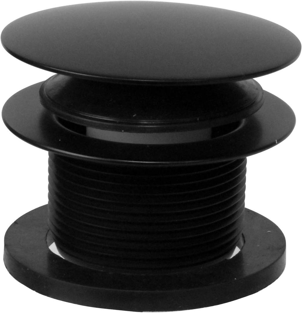 Westbrass Mushroom Tip Toe 1-1/2" NPSM Coarse Thread Bath Drain, Matte Black, D398R-62, 1-Pack
