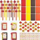 Pecopcock 24 Sets Fall Party Favors Fall School Gifts Autumn Party Classroom Exchange Gifts for Adult Students Prizes Maple Thanksgiving Pens Notebooks Bookmarks