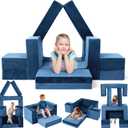 Kids Couch Sofa, 7 Pcs Modular Toddler Couch, Freely Removable Kids Chair Sofa for Playing, Creativity, Sleeping, Versatile Fold Out Baby Play Couch Set for Playroom, Bedroom Furniture