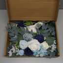 Aeaocvo 2 Packs Wedding Arch Flowers, 28”/20” Blue Artificial Flower Swag for Wedding Welcome Signs Ceremony, Reception, Floral Arch Arrangement, Backdrop Decoration