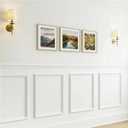 Pre Cut Wall Molding Kit, 2 Set 16" x 24" Wainscoting Panels, Ready-to-Assemble Door Trim Molding, Paintable Wall Moulding Panel for Interior Walls Door Picture Frame