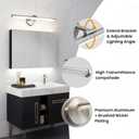 KAISITE Bathroom Light Fixture Over Mirror 22IN Brushed Nickel Vanity Lighting Fixture Dimmable LED Vanity Light Rotatable Modern Bathroom Light Bar 18W 3000K