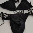 Bikini Sets for Womens Two Piece Swimsuits,Size L, Black