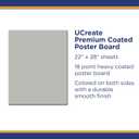 UCreate Premium Poster Board, 18 Pt., Gray, 22" x 28", 25 Sheets