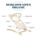 Baby Delight Heirloom Aspen Wooden Baby Bouncer | Infant Baby Chair | 0 6 Months | 100% GOTS Certified Cotton Fabrics | Organic Oat