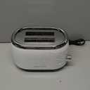 MELLERHOME Retro Toaster 2 Slice, 7 Browning Levels, 3 Functions (Reheat, Defrost, Cancel), Stainless Steel Features, Removable Crumb Tray, Under Base Cord Storage, White Toaster Kitchen Appliances