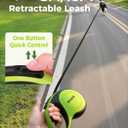 Retractable Dog Leash for Large Dog with Light Rechargeable, 16ft Heavy Duty Retractable Pet Leash with One-Button Control, Anti-Twist Protection, Reflective Leash for Large Dogs Up to 110 lbs