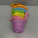 6 Pieces Easter Egg Baskets - Handmade 6 Colors Bunny Ears Easter Baskets for Easters Theme Garden Party Favors, Easter Eggs Hunt, Easters Goodies Goody, Basket Fillers
