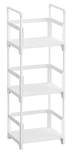 FIDUCIAL HOME 3 Tiers Small Bookshelf Rack Storage Organizer Easy Assemble, Sturdy