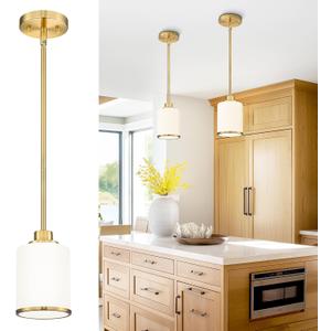 Beionxii Brushed Gold Pendant Lights Kitchen Island, Modern Kitchen Pendant Lighting Over Island, Hanging Lights with Clear Glass for Sink, Dining Room, Entryway, BX-PL02BG (1 Pack) Beionxii Brushed Gold Pendant Lights Kitchen Island, Modern Kitchen Pendant Lighting Over Island, Hanging Lights with Clear Glass for Sink, Dining Room, Entryway, BX-PL02BG (1 Pack)