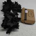 Joyhalo 2 Pack Halloween Garland with Lights, Black Maple Leaves Lighted Garland for Mantle, 5.7FT Light Up Leaf Autumn Vines Outdoor for Door Frame, Fireplace and Thanksgiving Fall Decor