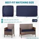 3 Pack of Outdoor Seat Cushion Replacement Set Suitable for 4 Pieces of Wicker Rattan Furniture Terrace Guest Set Sofa Chair (36x18x2, 18x18x2), Only Cover