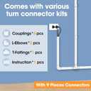 YesBes 116in Cord Hider Kit, Cord Covers for Wires on Wall, Paintable Cable Raceway, Cord Hider for Wall Mount tv, tv Cable Hider Wall kit, Wire Covers for Cords, W0.96in X H0.57in, White