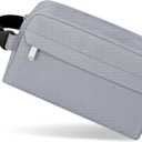 Small Insulated Snack Bag Lunch Box,Collapsible Reusable Small Lunch Bag with Snap Buckle Handle for Beach Travel Picnic,Grey 5-Can(3L) (Gray)