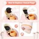 2 x 6pcs Replacement Stopper for Owala FreeSip Sway 30oz 40oz, Silicone Lid Top Gasket for Owala FreeSip Tumbler 40oz, Cap Mouth Rubber Plug Replacement Parts for Owalla Accessories BPA-Free(Gray)