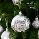 Christmas Ornaments for Xmas Trees,Silver Shatterproof Christmas Ball Ornaments (32 pcs)