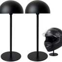 Helmet Stand - Metal Rotation Stand for Motocycle, Caps, Hats & Rugby Helmets (halfball*2)