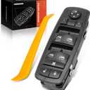 A-Premium Power Master Window Switch Compatible with Jeep & Dodge Models - Liberty 2008-2012, Journey 2009-2010, Nitro 2007-2011 - 8+13 Pins - Front Driver - Replace# 4602632AH, 4602632AB, 04602632AC