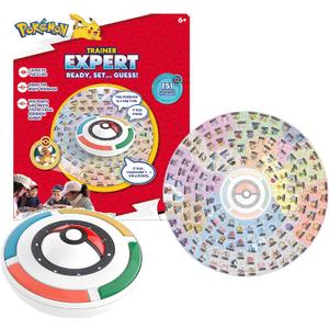 Pokemon Trainer Expert - Electronic Guessing Board Game, Listen to The Game Master Clues to Identify 151 Different Pokemon, Kids Ages 6+, 1-4 Players Brown Box Packaging