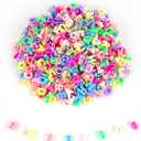 500+ Pieces 9x12mm Big Large Alphabet Letter Beads A-Z Mixed Plastic Shape Loose Beads for Jewelry Making Bracelets Necklaces Key Chains (Macaron)
