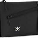 Sherpani Zoom, Small Crossbody Purse, Nylon Crossbody Bag, Lightweight Cross Body Bag, Sleek Dual Pouch, Purses for Women (One Size, Raven - Heritage)