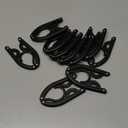 HOUSE DAY Foldable Travel Hangers 10 Pack w/10 Clips, Cruise Essentials 2025, Portable Hanger Collapsible Hangers Plastic, Travel Must Haves for Suitcase, Hotel, RV, Road Trip, Flying, Camping-Black